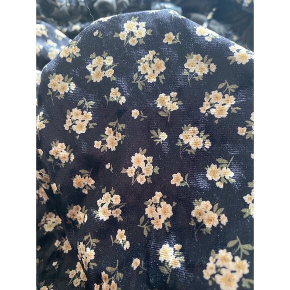 Arula B Maxi Dress Woman 2X Dark Floral Smocking Tiered Puff Sleeve Goblin Witch - Picture 13 of 16